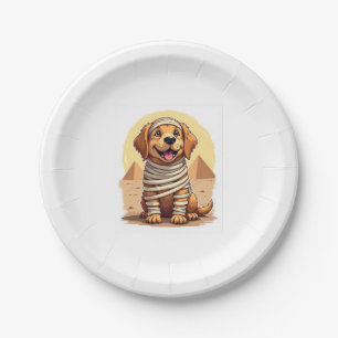 Mummy Golden Retriever Paper Plate