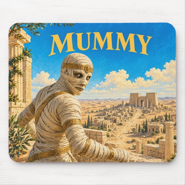 Mummy, Gothic Fantasy Monster Mouse Pad (Front)