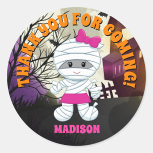 Mummy Halloween Thank You Stickers Personalised