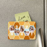 Mummy Honeycomb Photo Collage 5 Photo 5 Letter Magnet<br><div class="desc">Honeycomb photo magnet, personalised with 5 of your favourite photos and printed with a 5 letter name, such as MOMMY. The design features a honeycomb photo collage in shades of cream beige honey and burnt orange. For alternative colours and different length names, please browse my store in the Honeycomb Photo...</div>