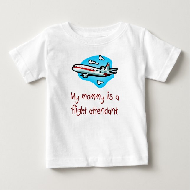Mummy is a Flight Attendant baby t-shirt (Front)