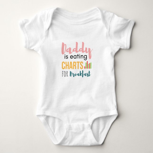 Mummy is Eating Charts for breakfast Baby Bodysuit (Front)