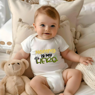 Mummy Is My Hero Baby Bodysuit
