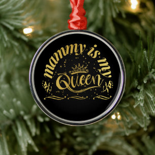 Mummy Is My Queen Gold Metal Tree Decoration