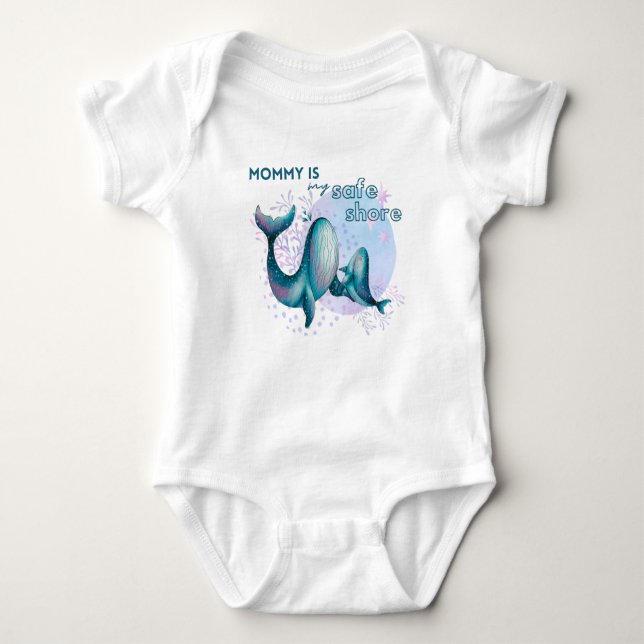 Mummy is my safe shore - baby bodysuit (Front)