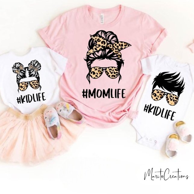 Mummy leopard t-shirt to wear with your children (Creator Uploaded)