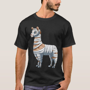Mummy Llama Halloween Llamaween Llama Lovers T-Shirt