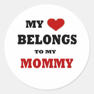 Mummy Love Classic Round Sticker