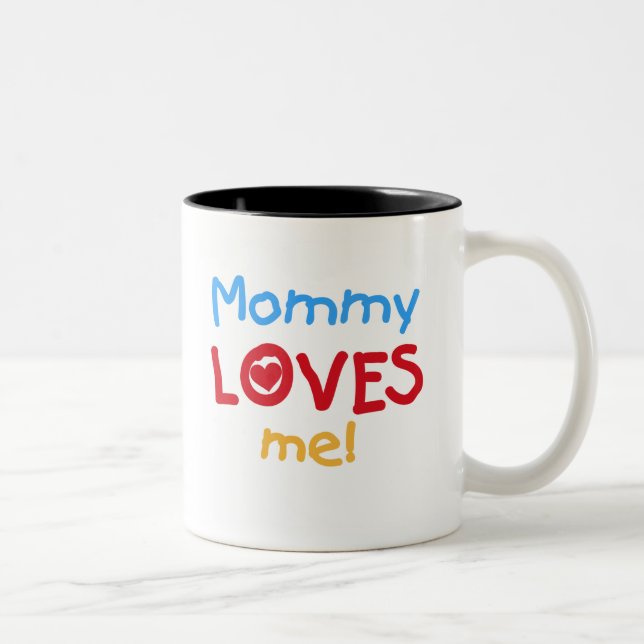 Mummy Loves Me Two-Tone Coffee Mug (Right)