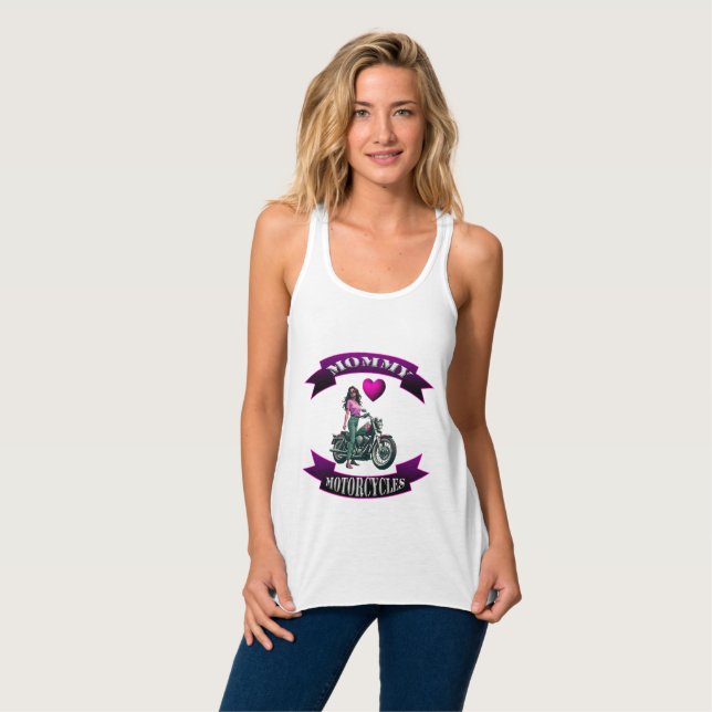 Mummy Loves Motorcycles Singlet (Front Full)