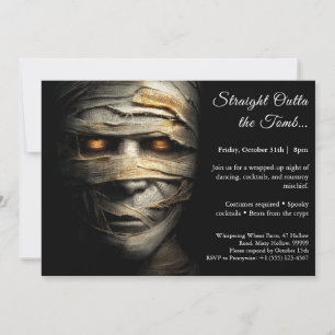 Mummy Madness Halloween Costume Party Invitation