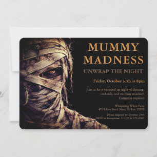 Mummy Madness Halloween Costume Party Invitation