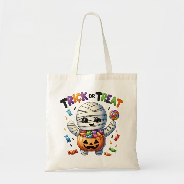 Mummy Madness Trick or Treat Bag (Front)