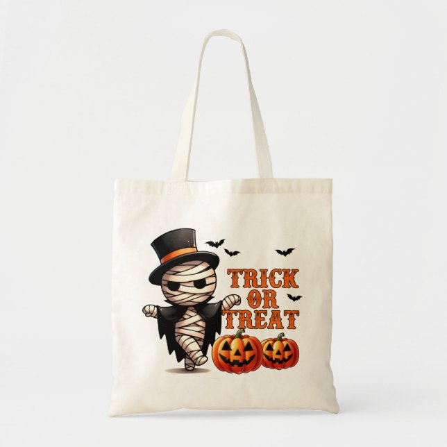 Mummy Madness Trick or Treat Bag (Front)