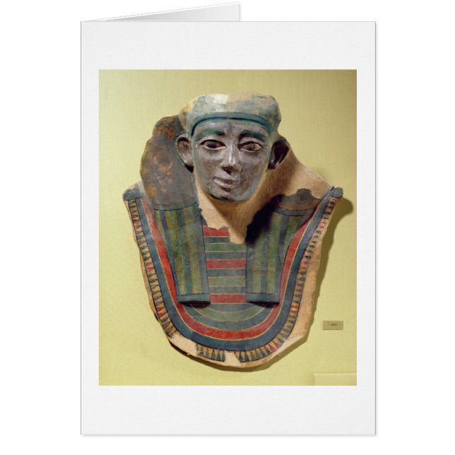 Mummy mask, from Mirgissa (stuccoed and painted pl (Front)