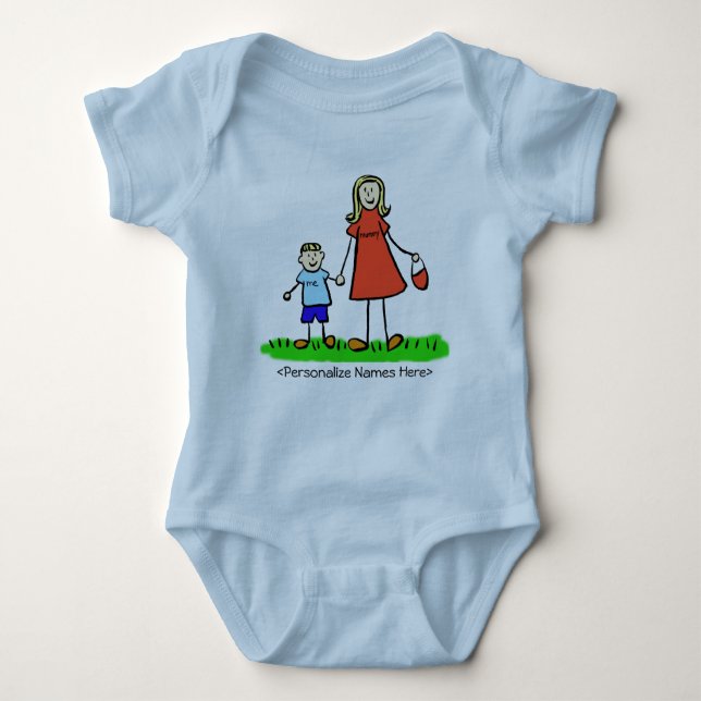 Mummy & Me Boy - Blonde Mother & Son Shirts (Front)
