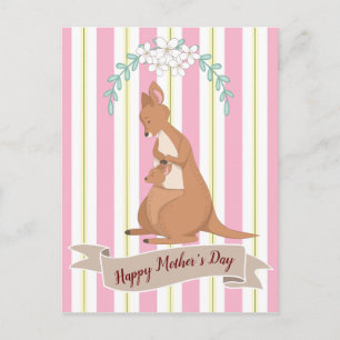 Mummy & Me Kangaroo Postcard