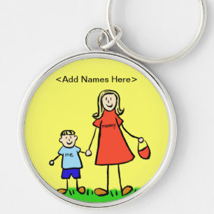 Mummy & Me Keychain (Blonde Customise Names)
