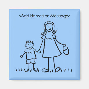 Mummy & Me - Mother and Son Custom Family Magnet
