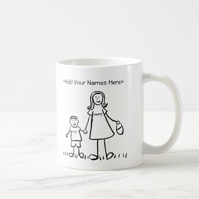 Mummy & Me - Mother & Little Boy Custom Mugs (Right)