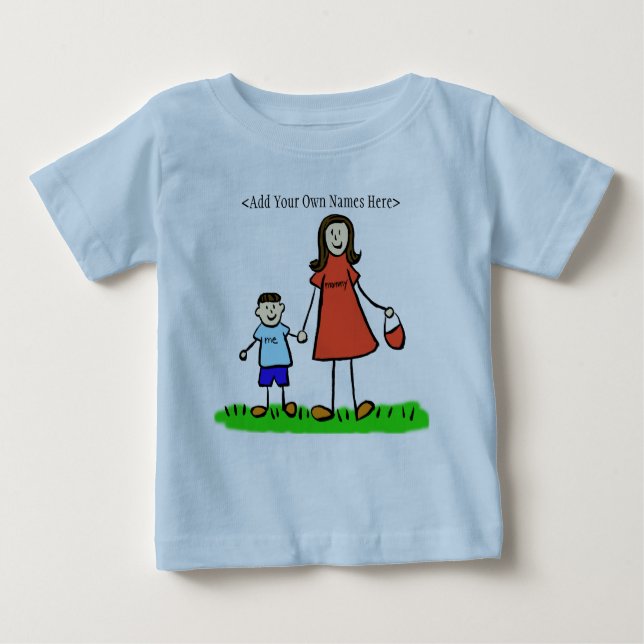 Mummy & Me T-Shirt (Brunette - Customised Names) (Front)