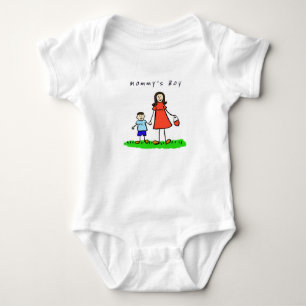 Mummy & Me T-Shirt (Brunette with No Title) Baby Bodysuit