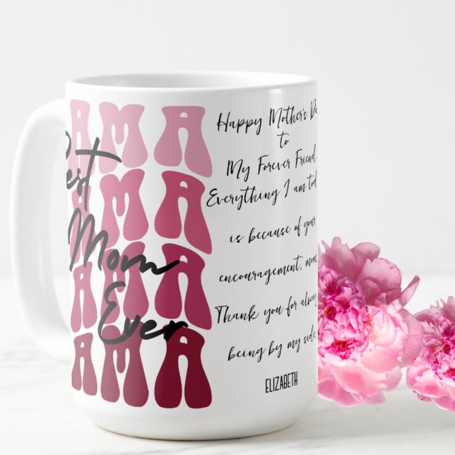 Mummy Modern Mum Custom Message Mother's Day Gift Coffee Mug (Creator Uploaded)