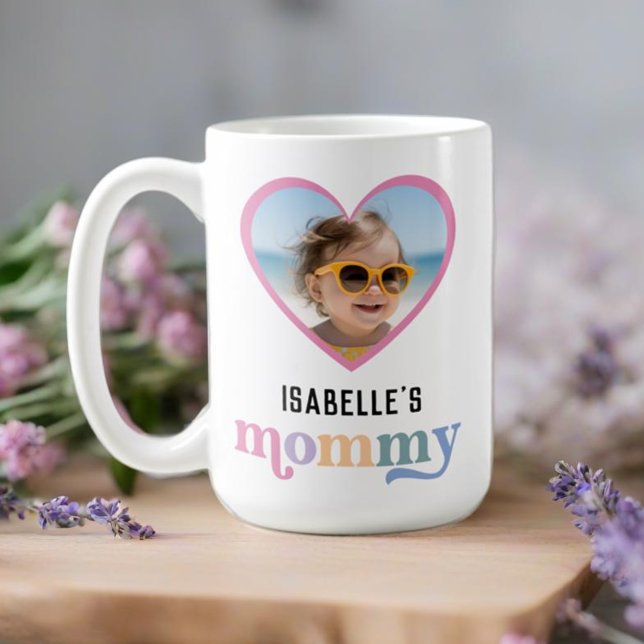 Mummy Modern Mum Kids Name Mother's Day Gift Photo Coffee Mug (Mommy Modern Mom Kids Name Mother's Day Gift Photo Coffee Mug)