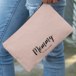 Mummy | Modern Mum Kids Names Blush Pink Accessory Pouch<br><div class="desc">Simply,  stylish blush pink "Mummy" custom design in modern minimalist typography which can easily be personalised with kids names or your own special message. The perfect unique gift for a new mum,  mother's day,  mum's birthday or just because!</div>