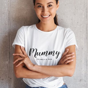 Mummy   Modern Mum Kids Names Mother's Day T-Shirt