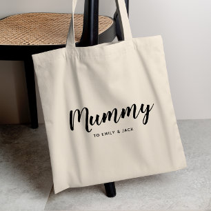 Mummy Modern Mum Kids Names Mother's Day Tote Bag
