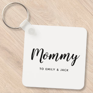 Mummy   Modern Mum Kids Names Mother's Keychain