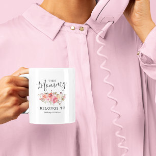 Mummy Mothers Day Pink Floral Coffee Mug
