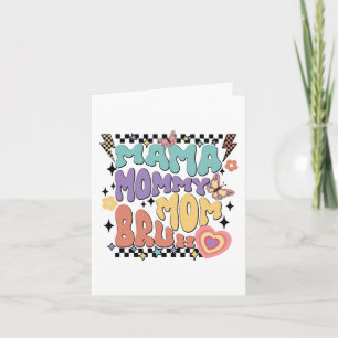 Mummy Mum Bruh Retro Groovy Mothers Day Vintage Mo Card