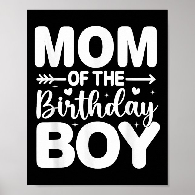 Mummy Mum Of The Birthday Boy Kid Family Matching  Poster (Front)
