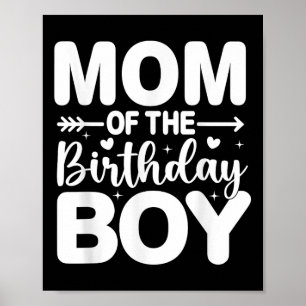 Mummy Mum Of The Birthday Boy Kid Family Matching Poster