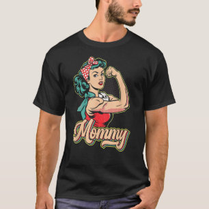 Mummy Muscle Retro Weightlifting And Bodybuilding  T-Shirt