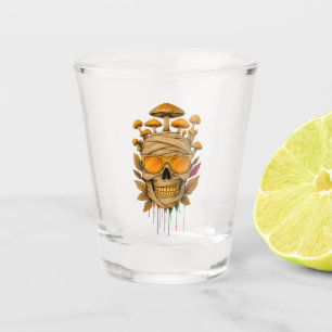 Mummy Mushroom Skull Shot Glass
