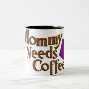 mummy-needs-coffee-logo Two-Tone coffee mug