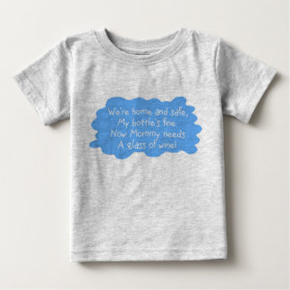 Mummy Needs Wine Blue Baby T-Shirt