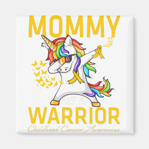 Mummy Of A Warrior Childhood Cancer Awareness Magnet