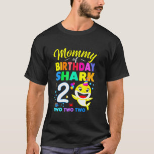 Mummy Of Birthday Shark 2nd Matching Oufit Party F T-Shirt