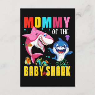 Mummy Of The Baby Shark Funny Gifts Enclosure Card