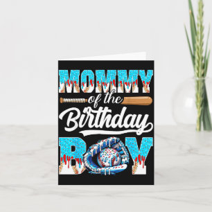 Mummy of The Birthday Boy Baseball Ice Cream Drip Card