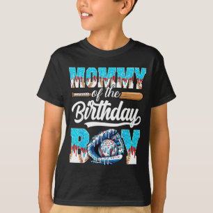 Mummy of The Birthday Boy Baseball Ice Cream Drip T-Shirt