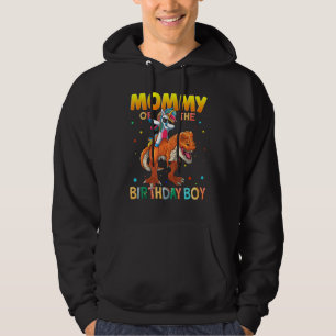 Mummy Of The Birthday Boy Dabbing Unicorn Riding D Hoodie