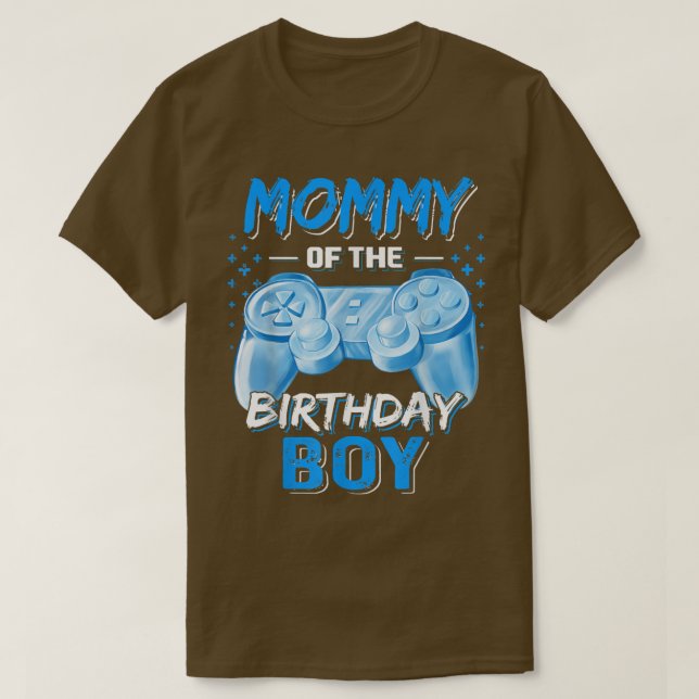 Mummy of the Birthday Boy Matching Video Game Birt T-Shirt (Design Front)