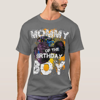 Mummy Of The Birthday Boy Monster Truck Matching T-Shirt