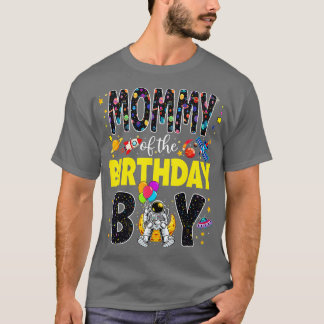 Mummy of the Birthday Boy Mum 2nd Outer Space Outf T-Shirt