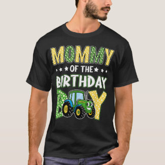 Mummy Of The Birthday Boy Tractors Farm Trucks T-Shirt